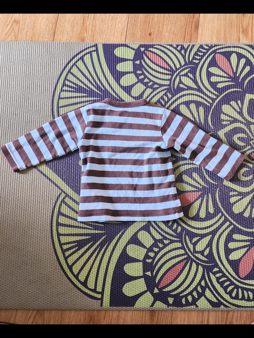 Carter's Brown & Light Blue Striped Baby Kimono Top - Picture 3 of 3